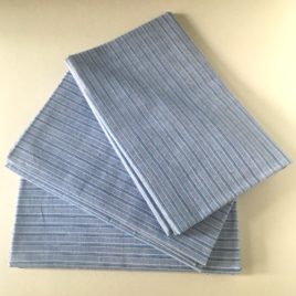 flanelle bleue rayée