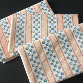 Rayures fleuries bleues coupon