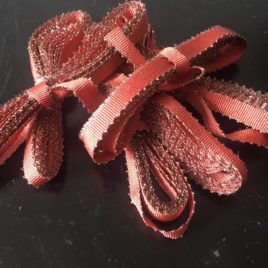 ruban de soie vieux rose