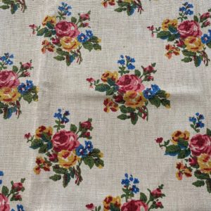 toile fleurie ancienne