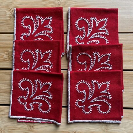 serviettes fleur de lys